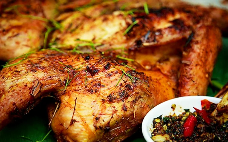gà nướng lá mắc mật mù cang chải